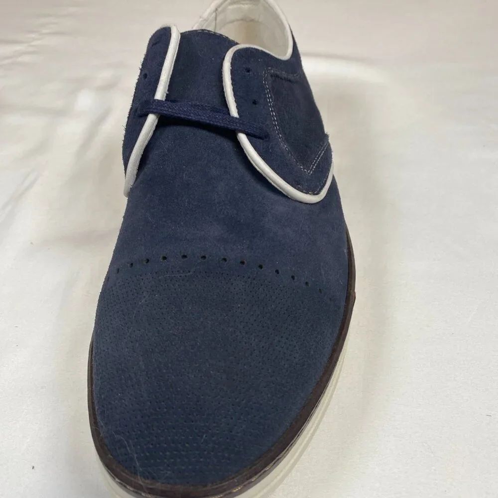 Johnston & Murphy Denby Cap Toe Casual Shoes Men's 10 Blue - Picture 14 of 14